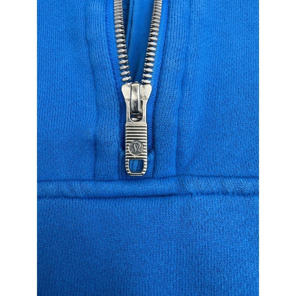 Lululemon Women's Scuba Oversized Half Zip Cropped Hoodie size XS/S Blue Aqua - Picture 4 of 10